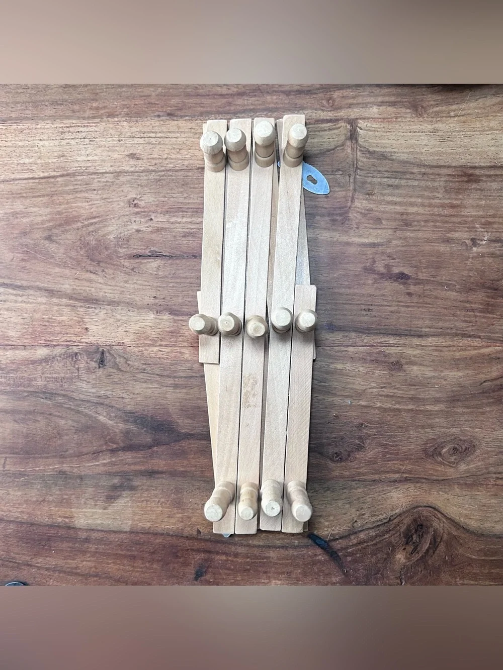 Wooden Accordion Expandable Wall Rack Coffee Jewelry Coat Rack